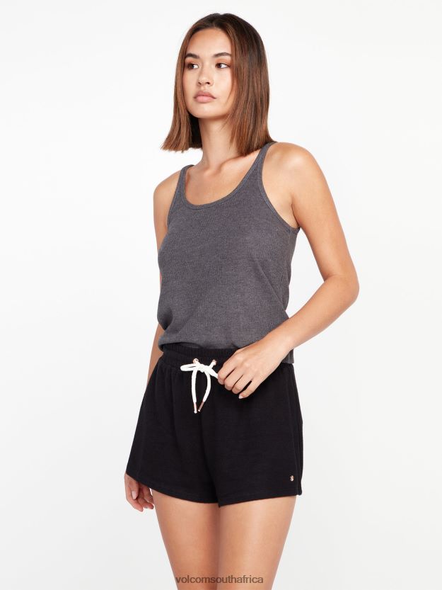 Z0ZR08968 Black Women Lived in Lounge Fleece Shorts Volcom Clothing - Image 6