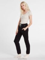 Z0ZR08969 Black Women Lived In Lounge Fleece Pant Volcom Clothing - Image 2