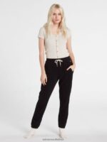 Z0ZR08969 Black Women Lived In Lounge Fleece Pant Volcom Clothing - Image 8