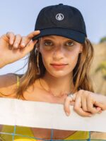 Z0ZR08977 Black Women Circle Stone Dad Hat Volcom Accessories