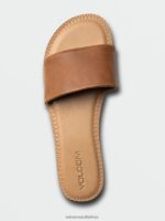 Z0ZR08986 Tan Women Simple Slide Sandals Volcom Footwear - Image 2
