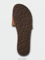 Z0ZR08986 Tan Women Simple Slide Sandals Volcom Footwear - Image 7