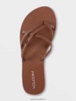 Z0ZR08988 Cognac Women New School II Sandals Volcom Footwear - Image 4